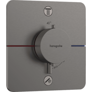 Hansgrohe ShowerSelect Comfort Q - Termostat pod omietku pre 2 spotrebiče, kartáčovaný čierny chróm 15583340 vyobraziť