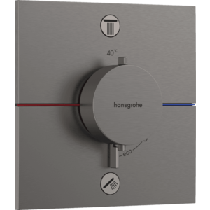 Hansgrohe ShowerSelect Comfort E - Termostat pod omietku pre 2 spotrebiče s EN1717, kartáčovaný čierny chróm 15578340 vyobraziť