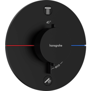 Hansgrohe ShowerSelect Comfort S - Termostat pod omietku pre 2 spotrebiče s EN1717, čierna matná 15556670 vyobraziť