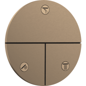 Hansgrohe ShowerSelect Comfort S - Ventil pod omietku pre 3 spotrebiče, kartáčovaný bronz 15558140 vyobraziť