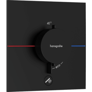 Hansgrohe ShowerSelect Comfort E - Termostat pod omietku pre 1 spotrebič a ďalší výtok, čierna matná 15575670 vyobraziť