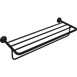 Axor Universal - Polička na uteráky s držiakom na uterák, čierna matná 42843670 vyobraziť