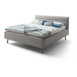 Sivá čalúnená dvojlôžková posteľ s úložným priestorom s roštom 180x200 cm Lotte - Meise Möbel vyobraziť