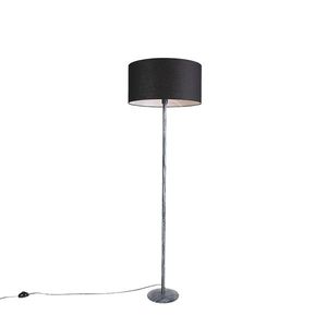 Stojacia lampa sivá s čiernym tienidlom 50 cm - Simplo vyobraziť