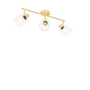 Art Deco stropné bodové svietidlo zlaté so sklom nastaviteľné - Laura vyobraziť