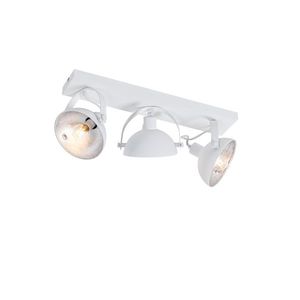Priemyselné stropné svietidlo biele so strieborným 3-svetlom nastaviteľné - Magnax vyobraziť