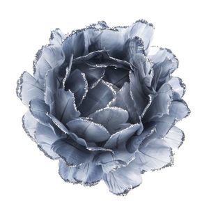 Závesný kvet z peria sivo - modrá, 8 cm vyobraziť