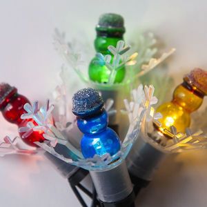 Svetelná reťaz Astra LED mini Snehuliak farebná, 20 žiaroviek vyobraziť