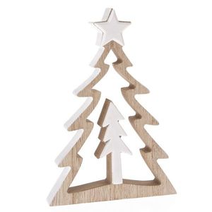 Vianočná dekorácia Wooden Tree, 12, 2 x 17, 5 x 2, 4 cm vyobraziť