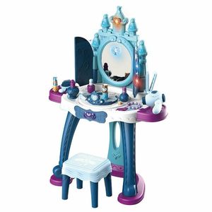 Baby Mix Detský toaletný stolík so stoličkou Ľadový svet modrá, 47 x 13 x 57 cm vyobraziť