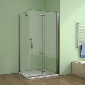 H K - Obdĺžnikový sprchovací kút MELODY 110x90 cm sa zalamovacím dverami vrátane sprchovej vaničky z liateho mramoru SE-MELODYB811090 / SE-ROCKY11090 vyobraziť