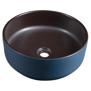 SAPHO - PRIORI keramické umývadlo na dosku Ø 41 cm, modrá/hnedá PI033 vyobraziť