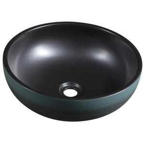 SAPHO - PRIORI keramické umývadlo na dosku Ø 41cm, čierna/zelená PI039 vyobraziť