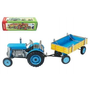 Traktor Zetor s valníkem modrý na klíček kov 28cm Kovap v krabičce vyobraziť