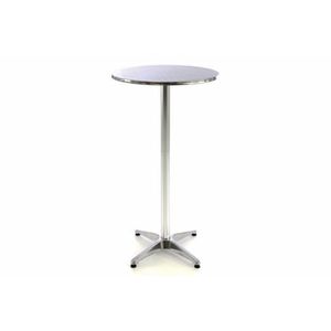 Barový stôl 115 cm okrúhly - strieborný vyobraziť