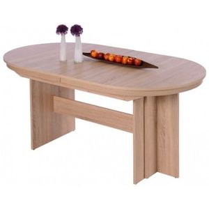 Rozkladací jedálenský stôl Romy 160x90 cm, dub sonoma% vyobraziť