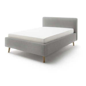Sivá čalúnená dvojlôžková posteľ s úložným priestorom a roštom 140x200 cm Mattis – Meise Möbel vyobraziť