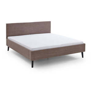 Hnedá čalúnená dvojlôžková posteľ 180x200 cm Avola – Meise Möbel vyobraziť