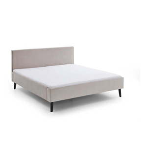 Béžová čalúnená dvojlôžková posteľ 180x200 cm Leira – Meise Möbel vyobraziť