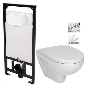 DEANTE Podstavný rám, pre závesné WC misy bez tlačidla + WC JIKA LYRA PLUS + SEDADLO duraplastu SLOWCLOSE CST_WC01 X LY5 vyobraziť
