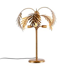 Stolná lampa v štýle art deco zlatá 3-žiarovka - Botanica vyobraziť