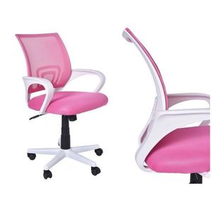 Kancelárska stolička Bianco bielo-ružová vyobraziť