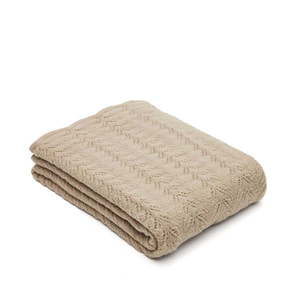 Pletená deka z vlny a zmesi vlákien 130x170 cm Malik – Kave Home vyobraziť
