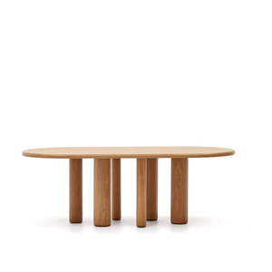 Jedálenský stôl v dekore jaseňa 105x220 cm Mailen – Kave Home vyobraziť