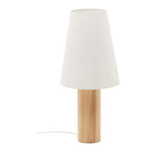 Stojacia lampa s textilným tienidlom v bielo-prírodnej farbe (výška 110 cm) Marga – Kave Home vyobraziť