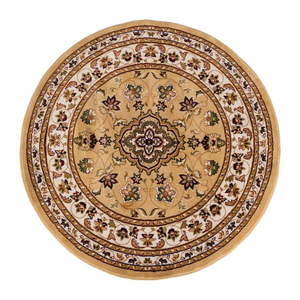 Béžový okrúhly koberec ø 133 cm Sherbone – Flair Rugs vyobraziť