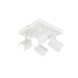 Inteligentné stropné svietidlo biele štvorcové vrátane 4 ks Wifi GU10 - Jeana vyobraziť