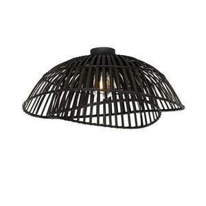Orientálne stropné svietidlo čierne bambusové 62 cm - Pua vyobraziť
