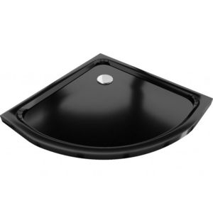 MEXEN - Štvrťkruhová vanička 70x70 cm čierna 41707070 vyobraziť