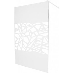 MEXEN/S - KIOTO Sprchová zástena WALK-IN 70 x 200, transparent/biely vzor 8 mm, biela 800-070-101-20-85 vyobraziť