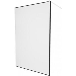 MEXEN/S - KIOTO Sprchová zástena WALK-IN 70 x 200, transparent/čierny vzor 8 mm, biela 800-070-101-20-70 vyobraziť