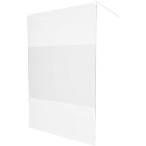 MEXEN/S - KIOTO samostatne stojaca sprchová zástena 120 x 200, transparent/dekor 8 mm, biela 800-120-002-20-35 vyobraziť