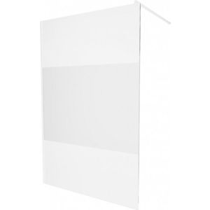 MEXEN/S - KIOTO Sprchová zástena WALK-IN 110 x 200, transparent/dekor 8 mm, biela 800-110-101-20-35 vyobraziť