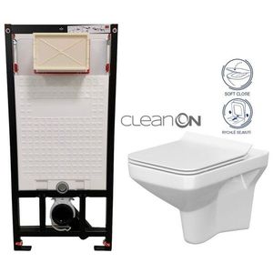 DEANTE Podstavný rám, pre závesné WC misy bez tlačidla + WC CERSANIT CLEANON COMO + SEDADLO CST_WC01 X CO1 vyobraziť