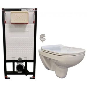 DEANTE Podstavný rám, pre závesné WC misy bez tlačidla + WC bez oplachového kruhu Edge + SEDADLO CST_WC01 X EG1 vyobraziť