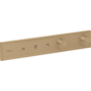 Hansgrohe RainSelect - Podomietkový termostatický modul pre 3 spotrebiče, kartáčovaný bronz 15381140 vyobraziť
