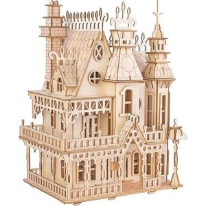 Dřevěné 3D puzzle Fantasy vila vyobraziť