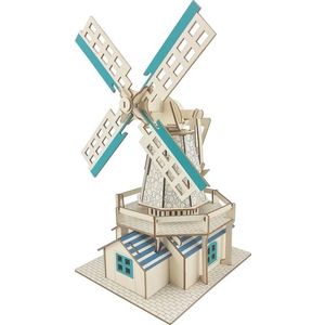 Dřevěné 3D puzzle Holandský větrný mlýn vyobraziť