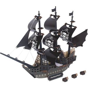 Drevené 3D puzzle Woodcraft: Pirátska loď Čierna perla vyobraziť