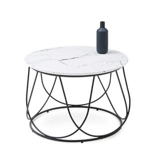 Odkládací stolek NUBIRA černý/bílý vyobraziť
