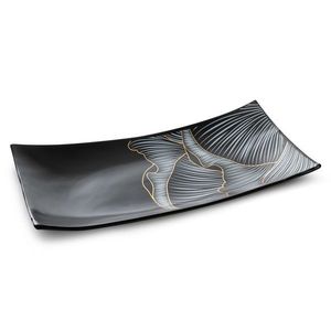 ArtFir Dekoratívny tanier PEONIA | čierny vyobraziť