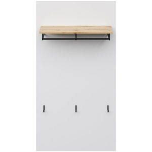 NABBI Neston HP vešiakový panel biela / dub wotan vyobraziť
