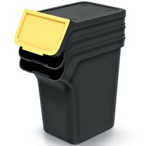 NABBI NPW20S3 odpadkový kôš na triedený odpad (3 ks) 20 l čierna vyobraziť