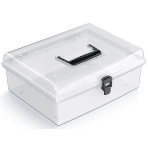 NABBI NUF4L plastový úložný box priehľadná / čierna vyobraziť