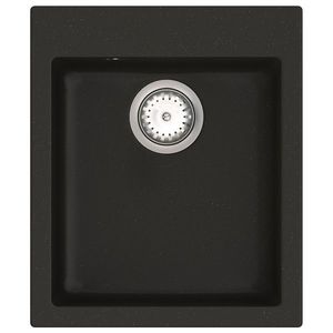 NABBI Odi ONB 01-42 granitový kuchynský drez so sifónom 41, 5x49 cm čierna vyobraziť