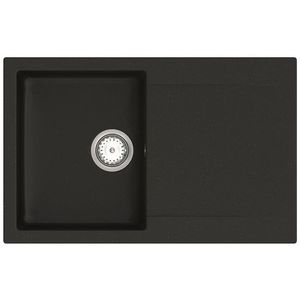 NABBI Odi ONB 02-78 granitový kuchynský drez so sifónom 76, 5x48 cm čierna vyobraziť